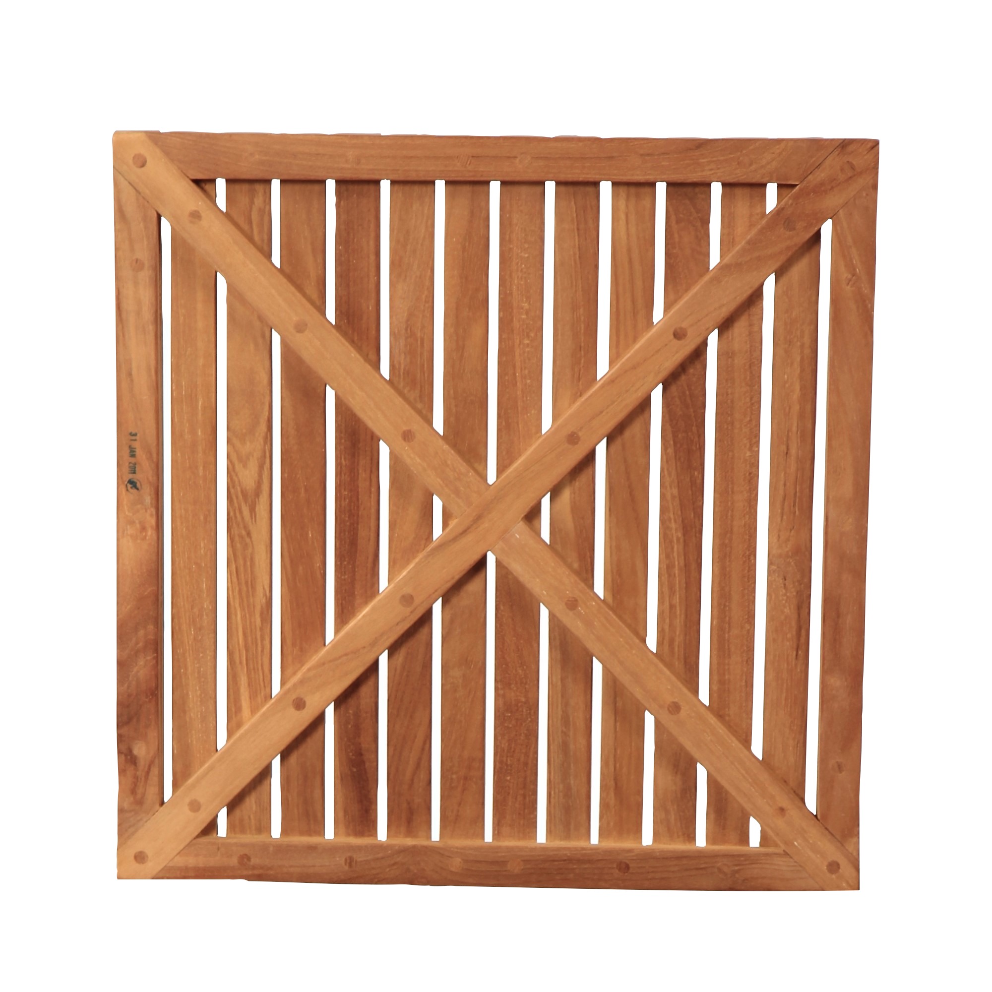 Teak Patio Deck Tiles Square 20" (50 cm) Pack of 4