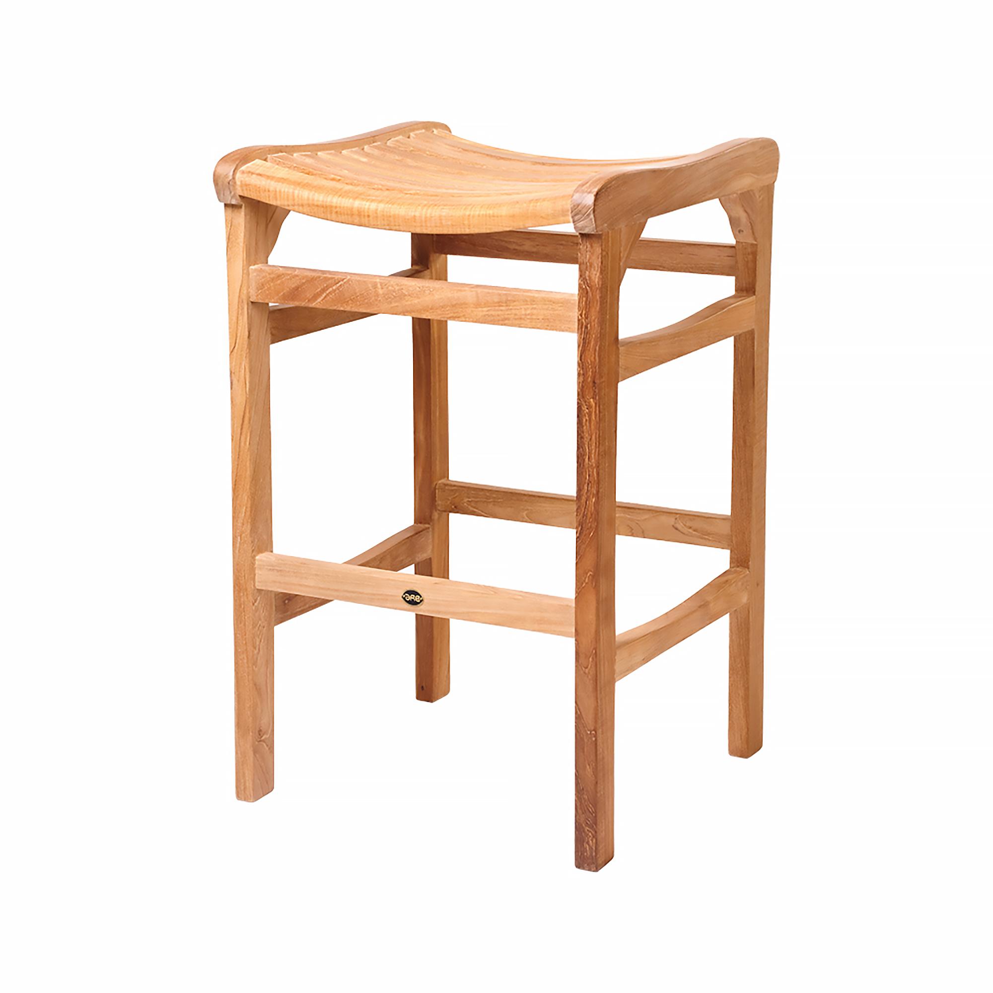 Teak Backless Bar Chair Manhattan