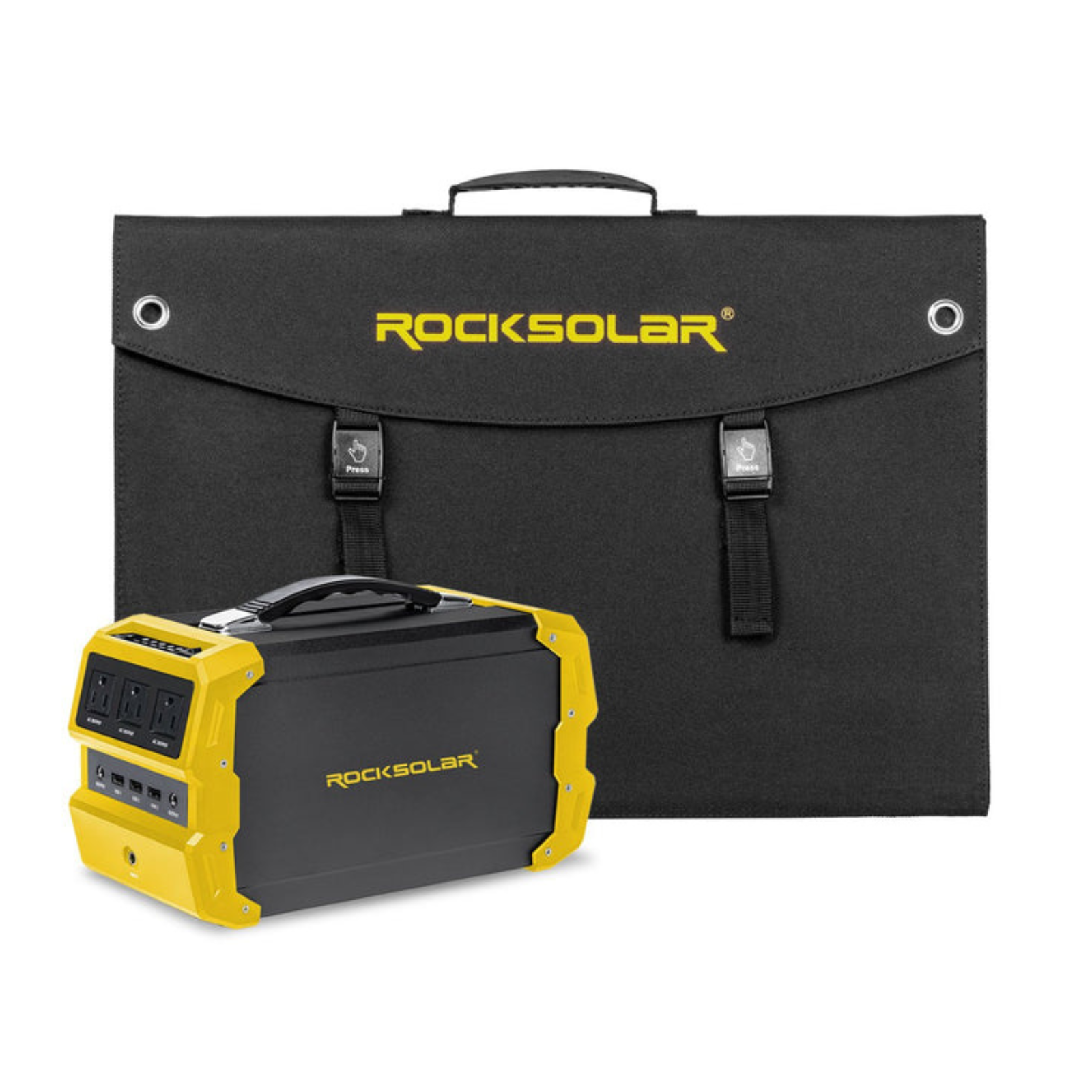 ROCKSOLAR Nomad 400W 444Wh Portable Solar Generator Kit