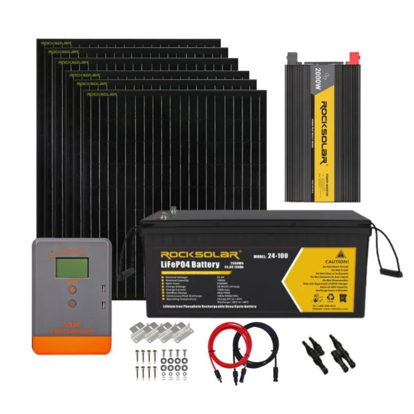 ROCKSOLAR 2000W 24V Off-Grid Solar System