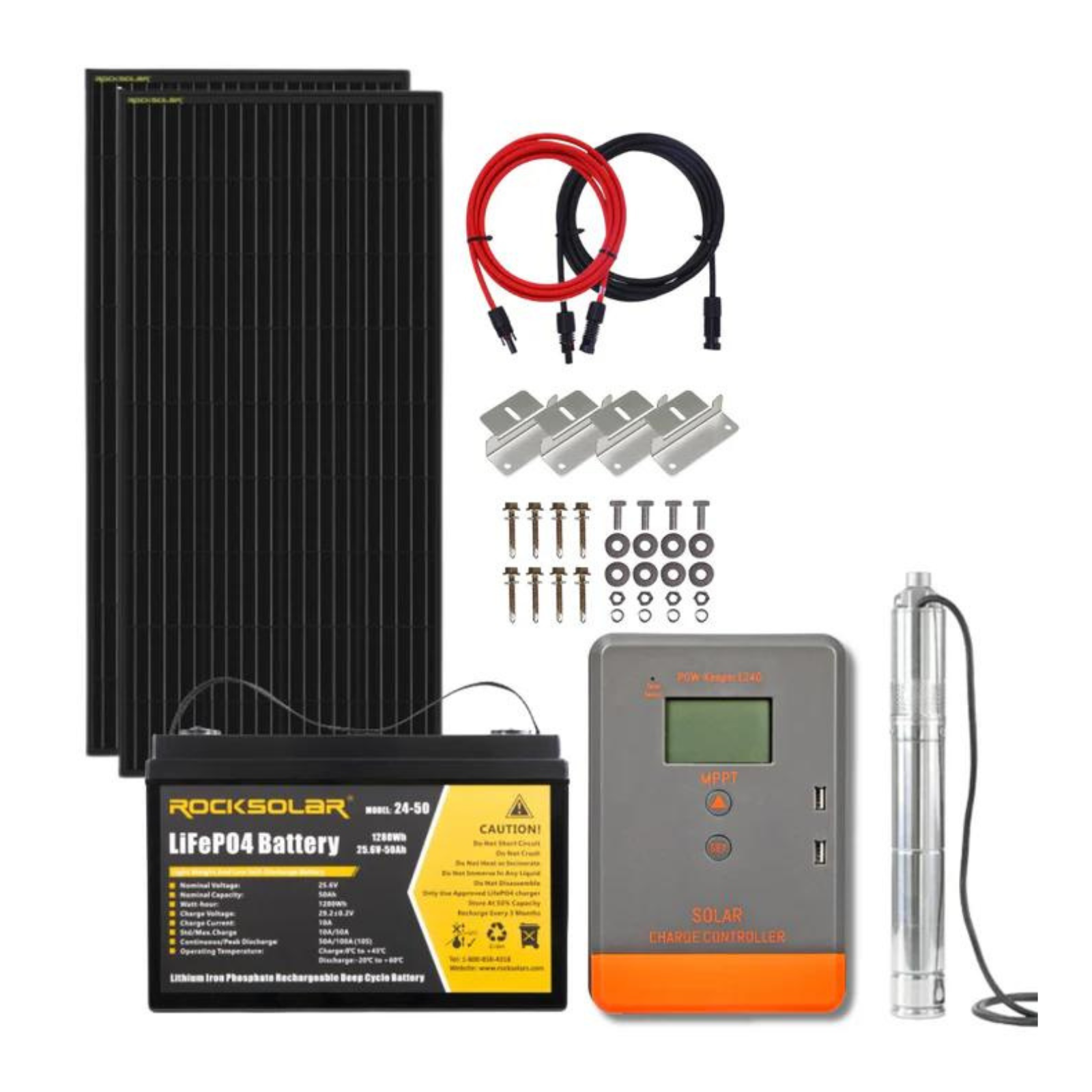 ROCKSOLAR 500W 24V Off-Grid Solar Water Pump System