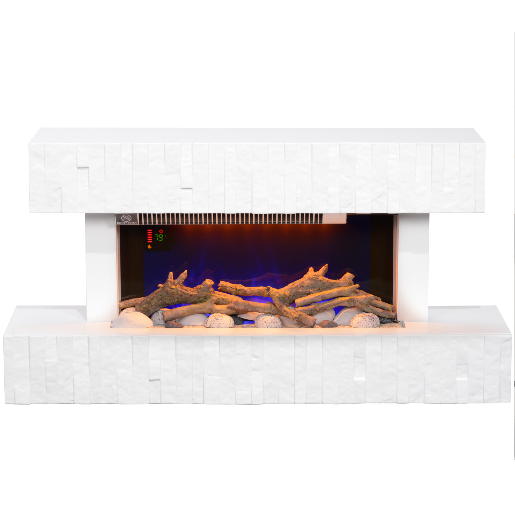 1500W Adjustable Electric Fireplace with Mantel Surround