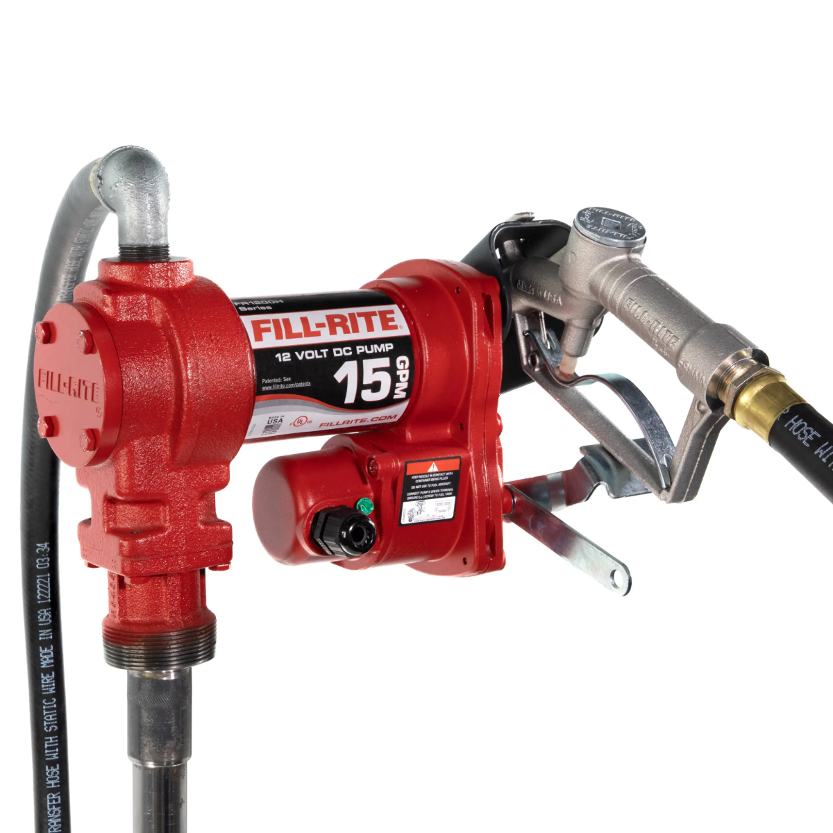 12V DC 15 GPM Fuel Transfer Pump with Nozzle