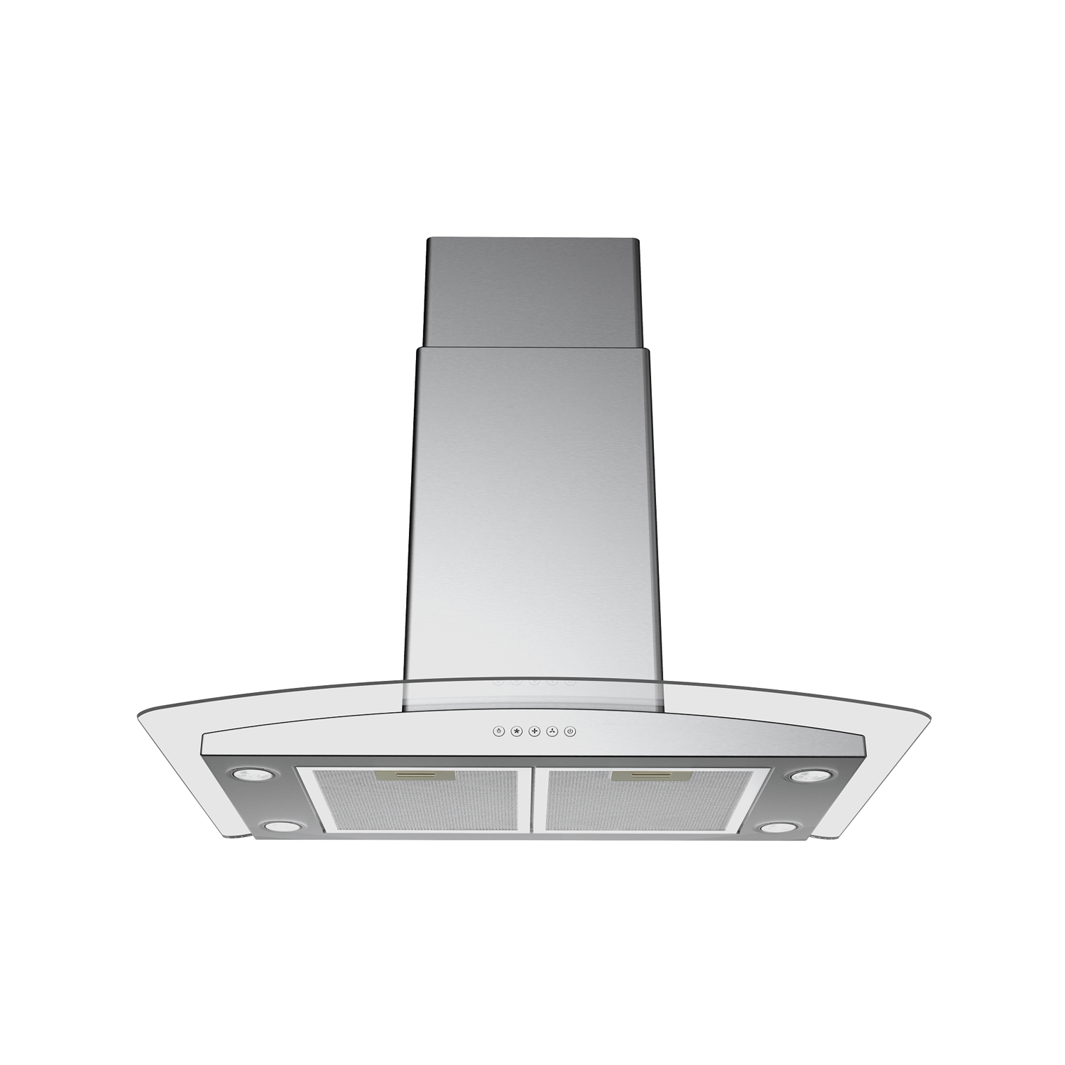 30" RH668I Tempered Glass 900 CFM Island Mount Range Hood