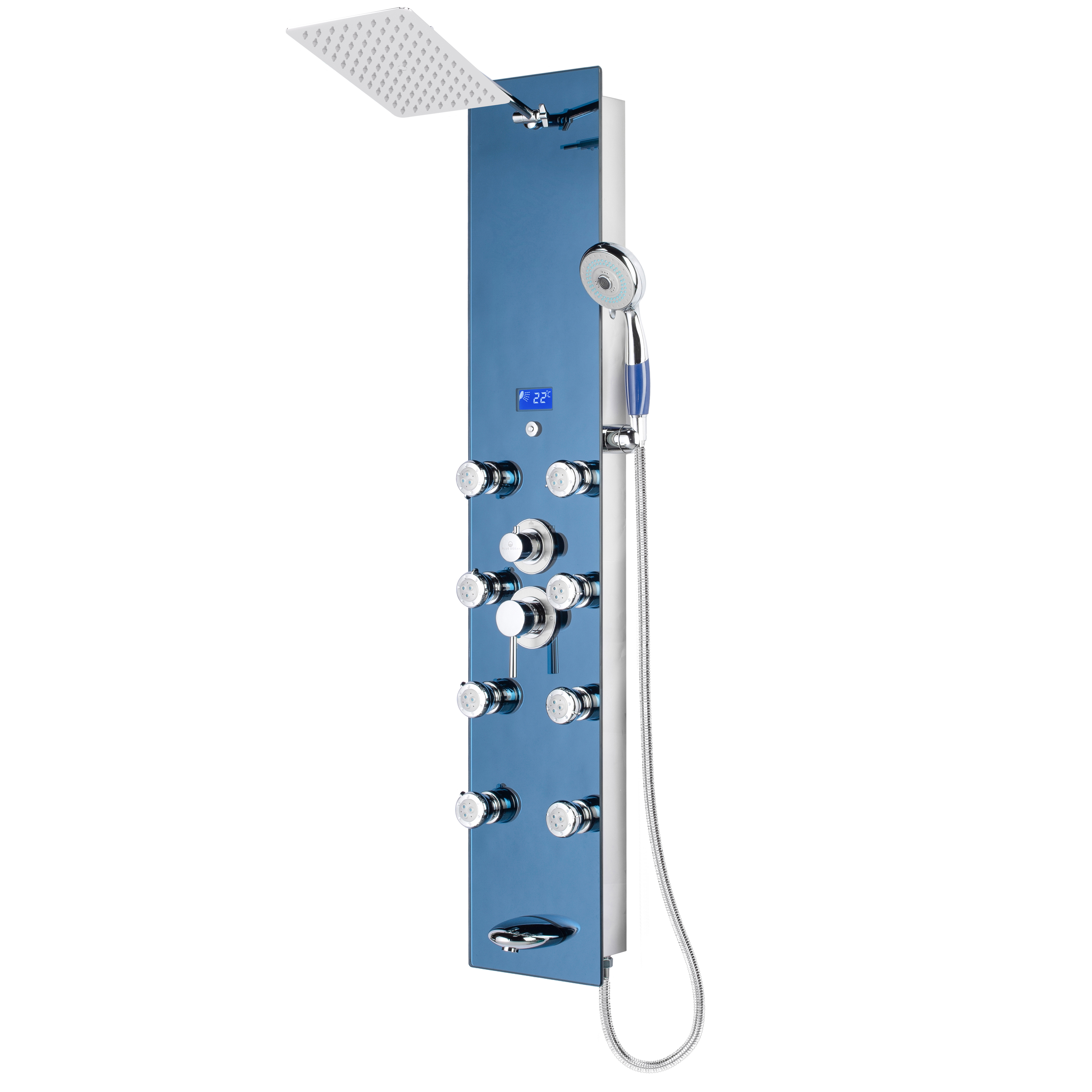 52" SPS392H Shower Panel with Rainfall showerhead 8 Jets