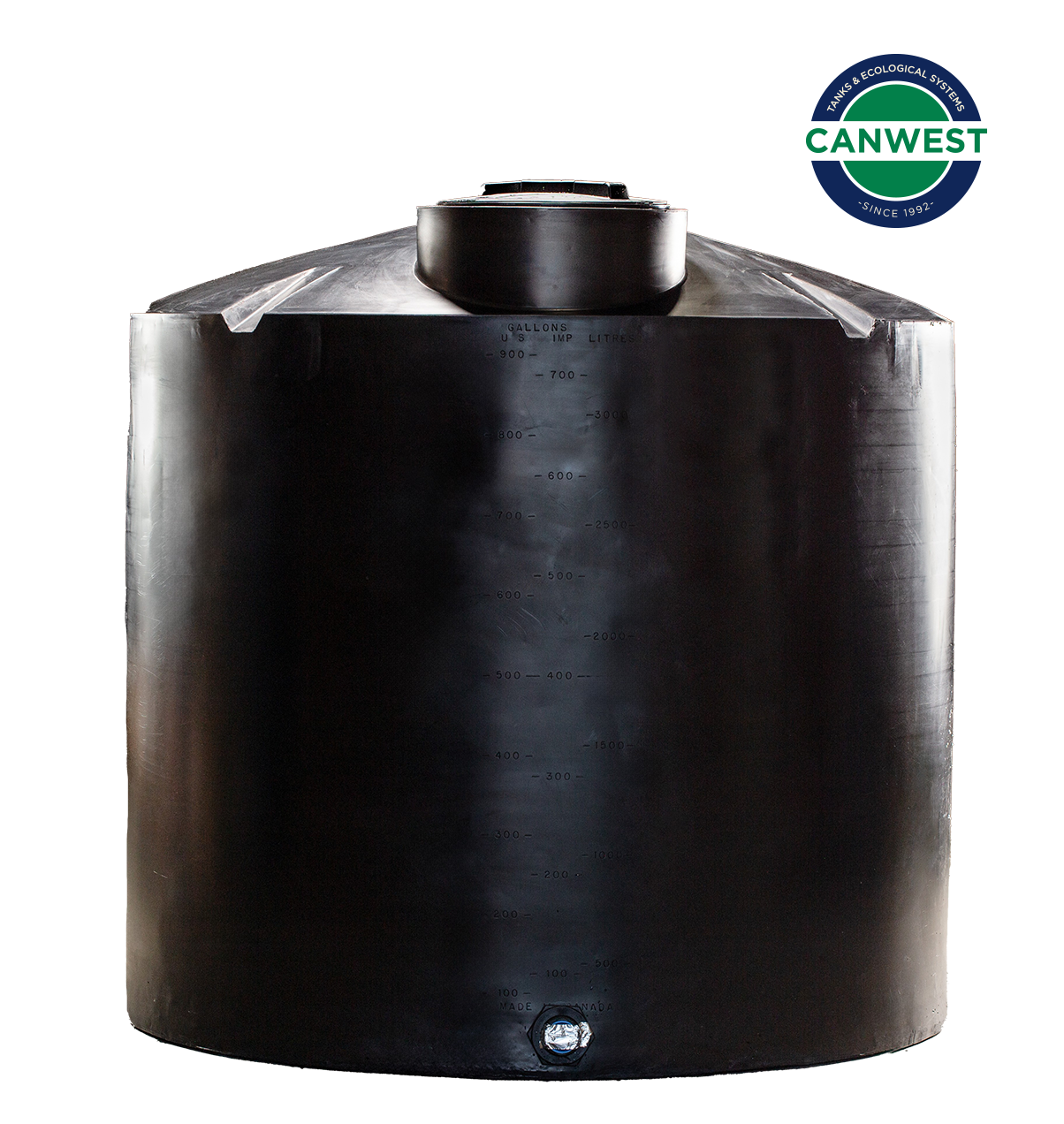 CWT Vertical Polyethylene Tank 2000 Imp Gal