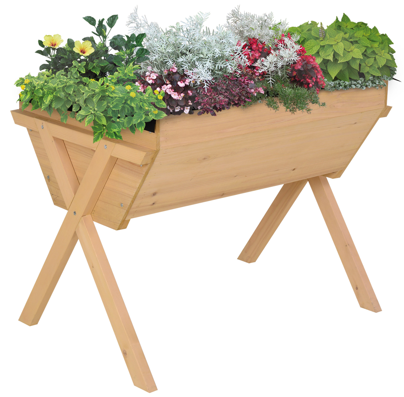 Wooden Cross Raised Garden Bed