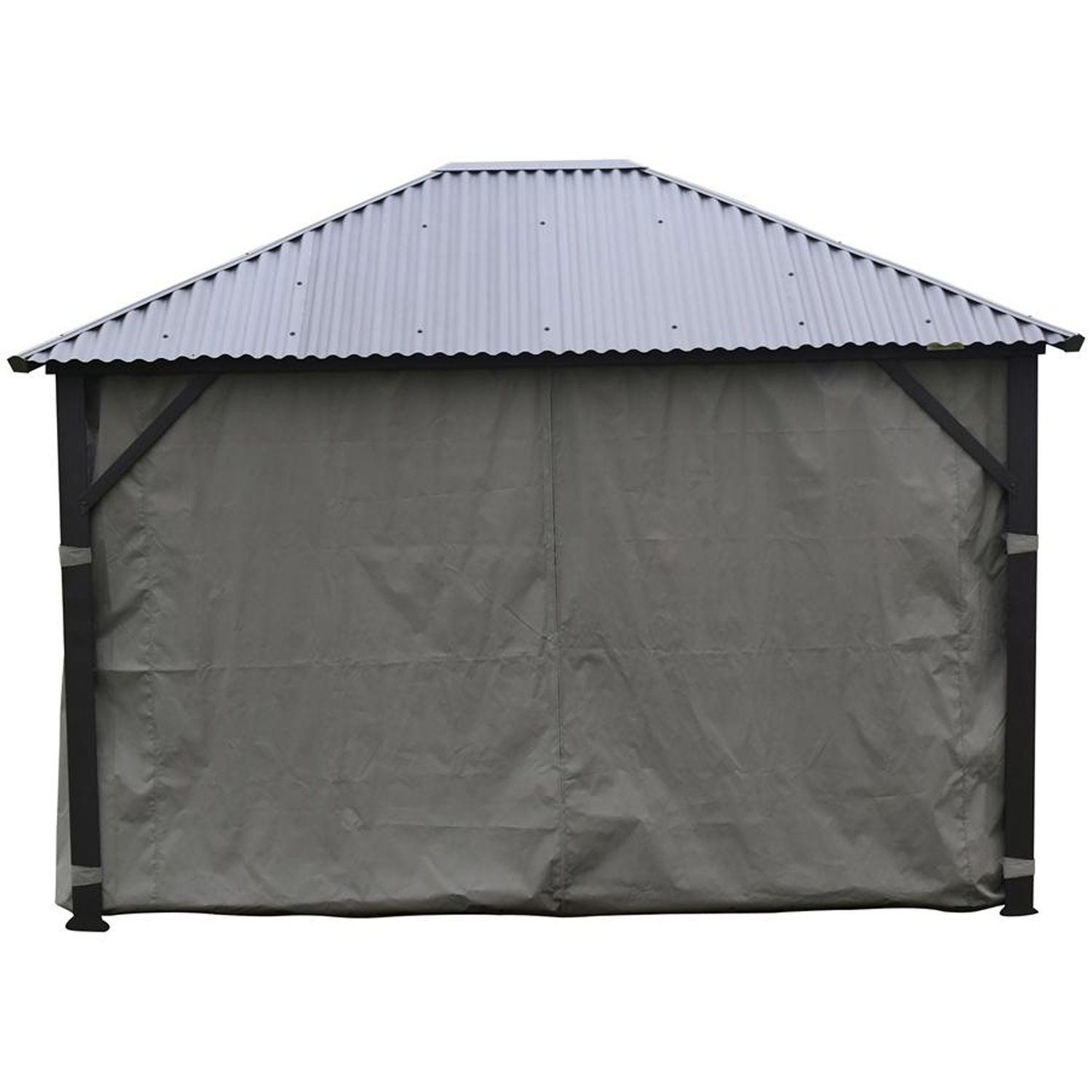 Curtain for Gazebo 10' x 14', Water resistant, Charcoal