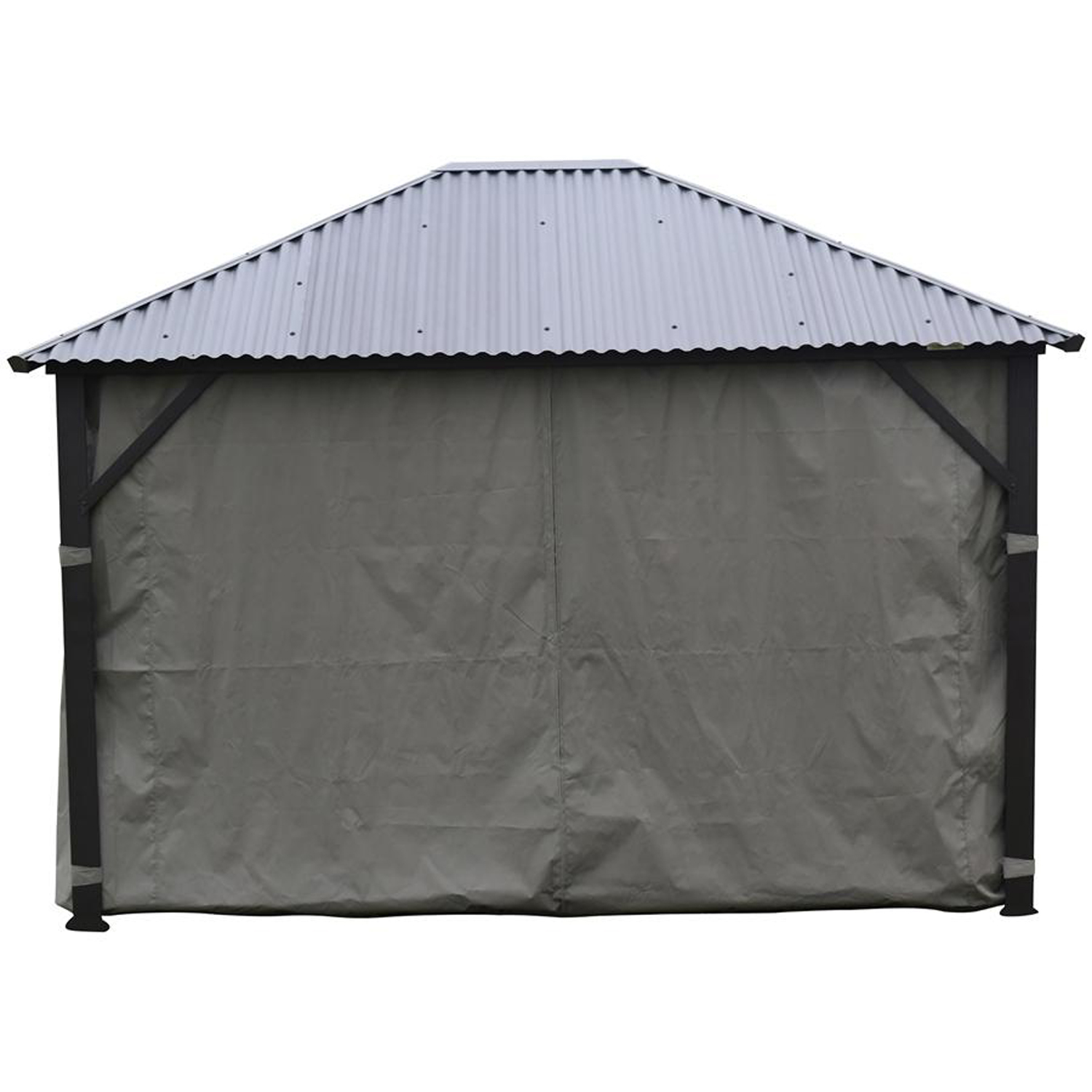 Curtain for Gazebo 10' x 10', Water resistant, Charcoal