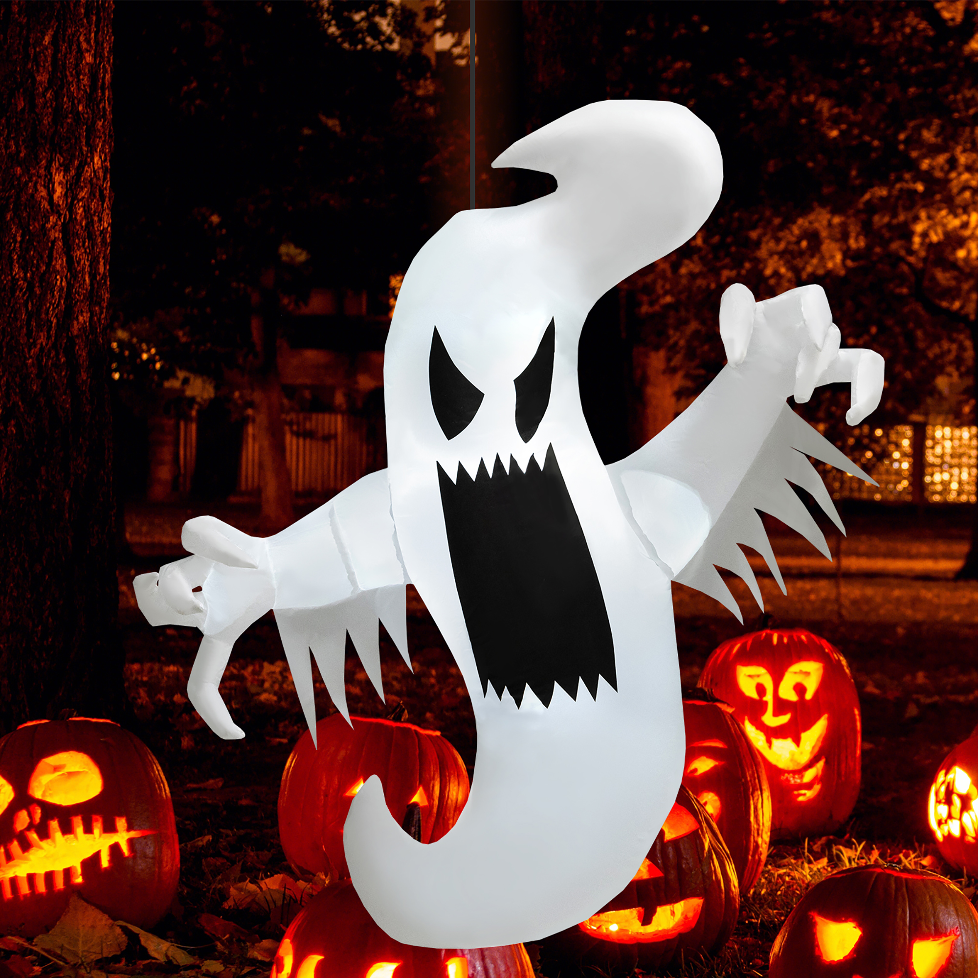 Costway 5FT Halloween Inflatable Ghost Blow-up Hanging Decor