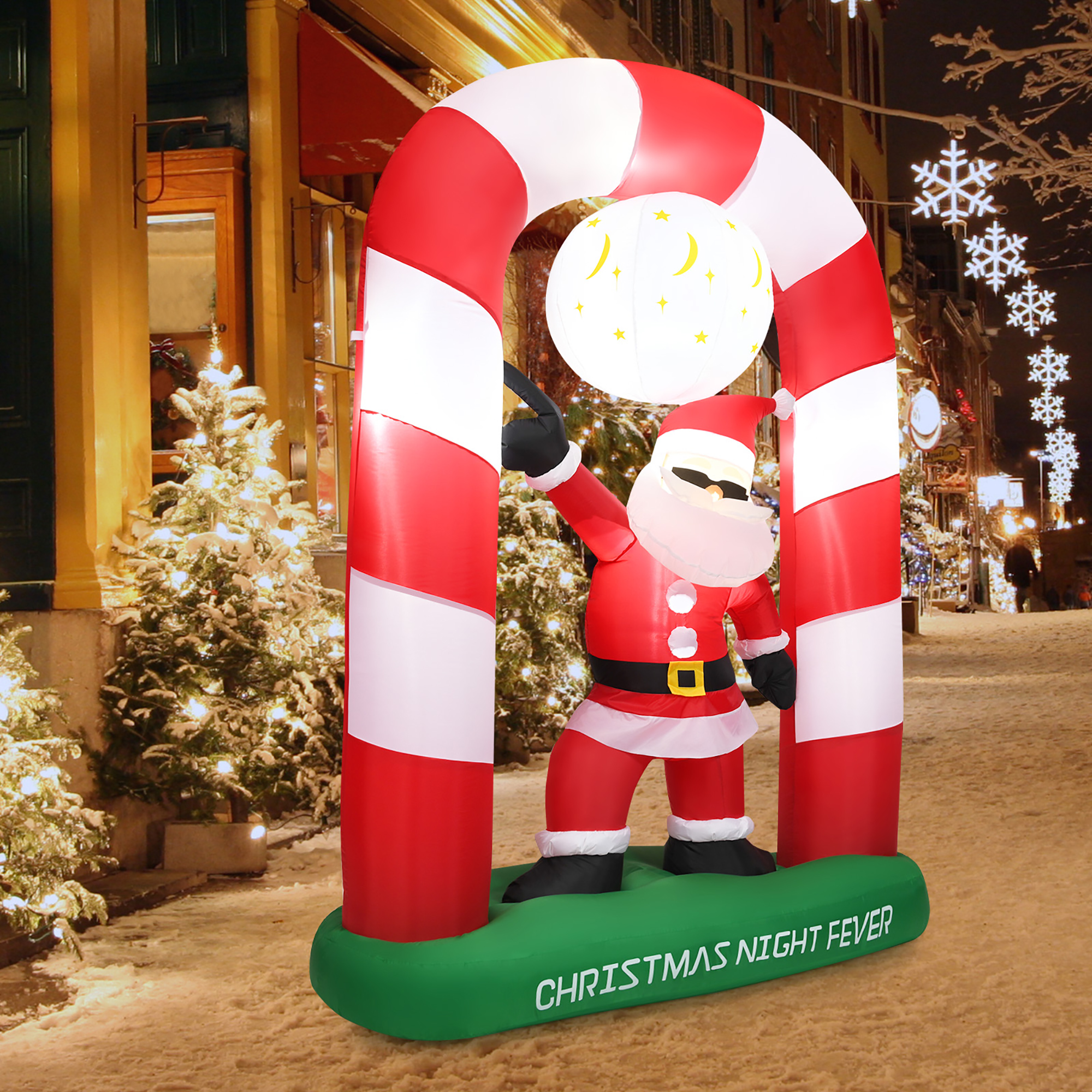 Costway 7.5 FT Inflatable Christmas Lighted Santa Claus