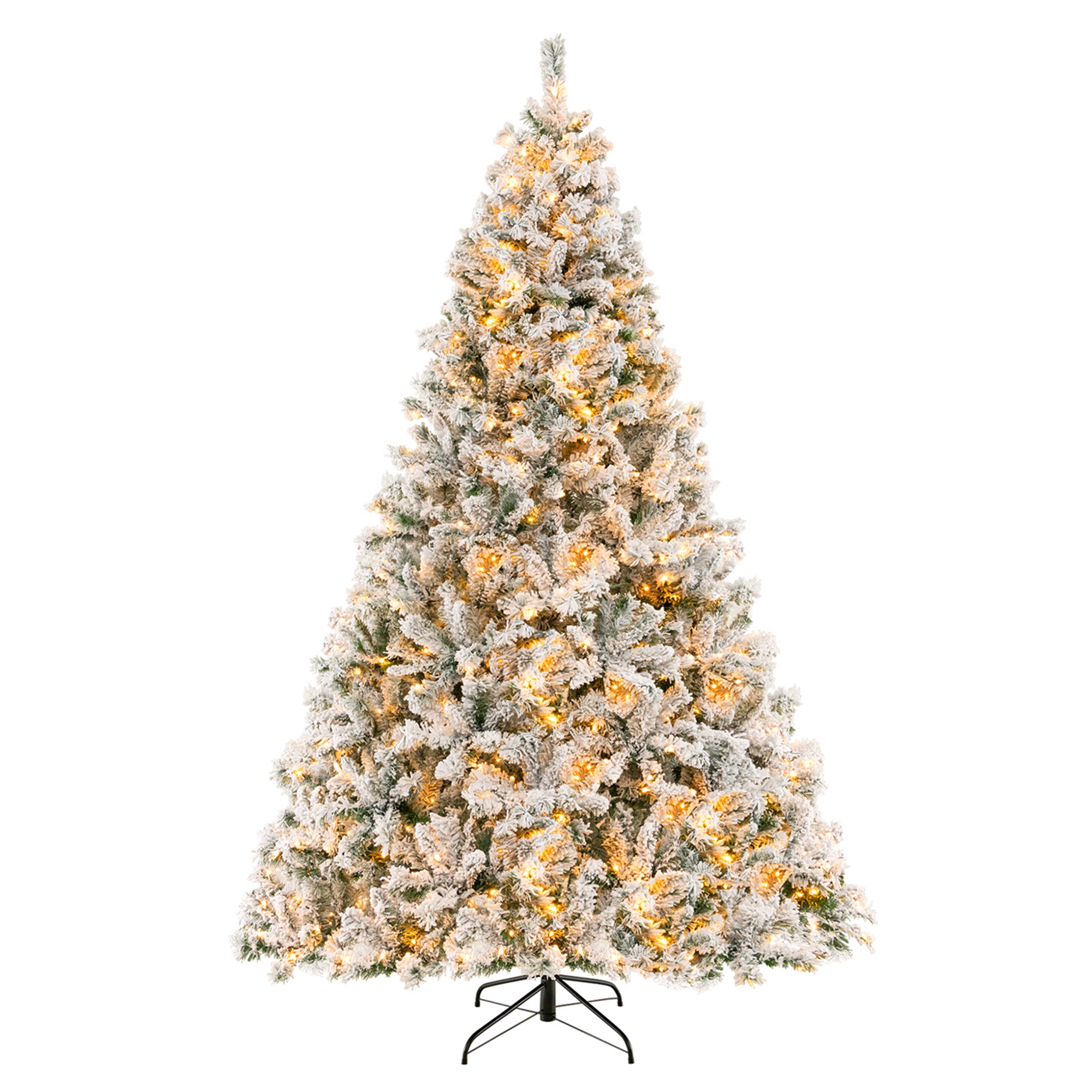 Costway 8 FT Pre-Lit Christmas Tree 3-Minute Quick Shape