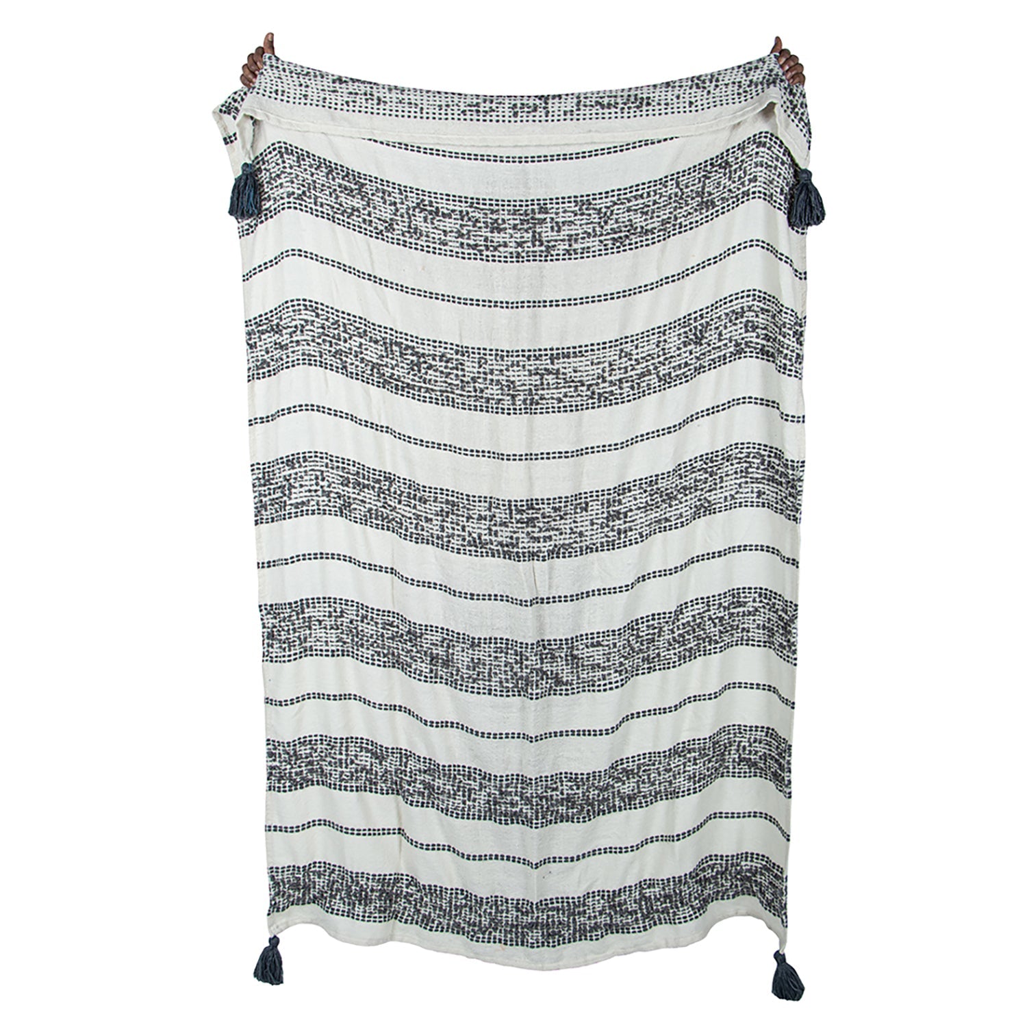 Mineral Stripe Throw, Indoor/Outdoor, 50" x 60", Blue