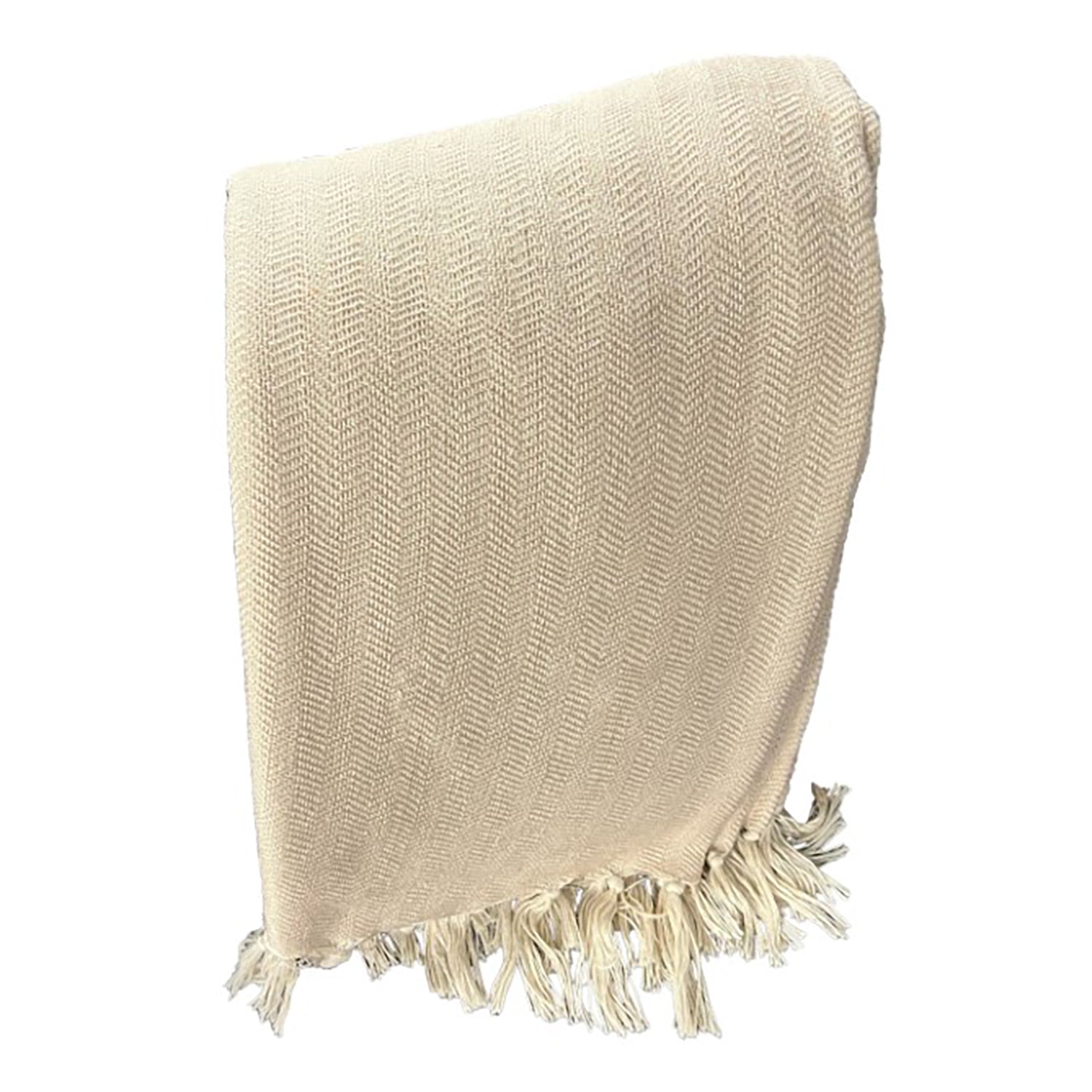 Charm Solid Color Throw, Indoor/Outdoor, 50" x 60", Beige