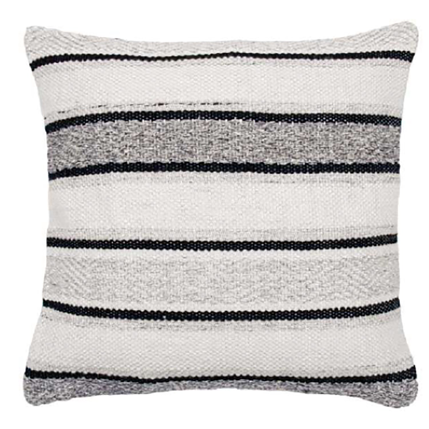 Element Striped Cushion, Indoor/Outdoor, 18" x 18", Gray