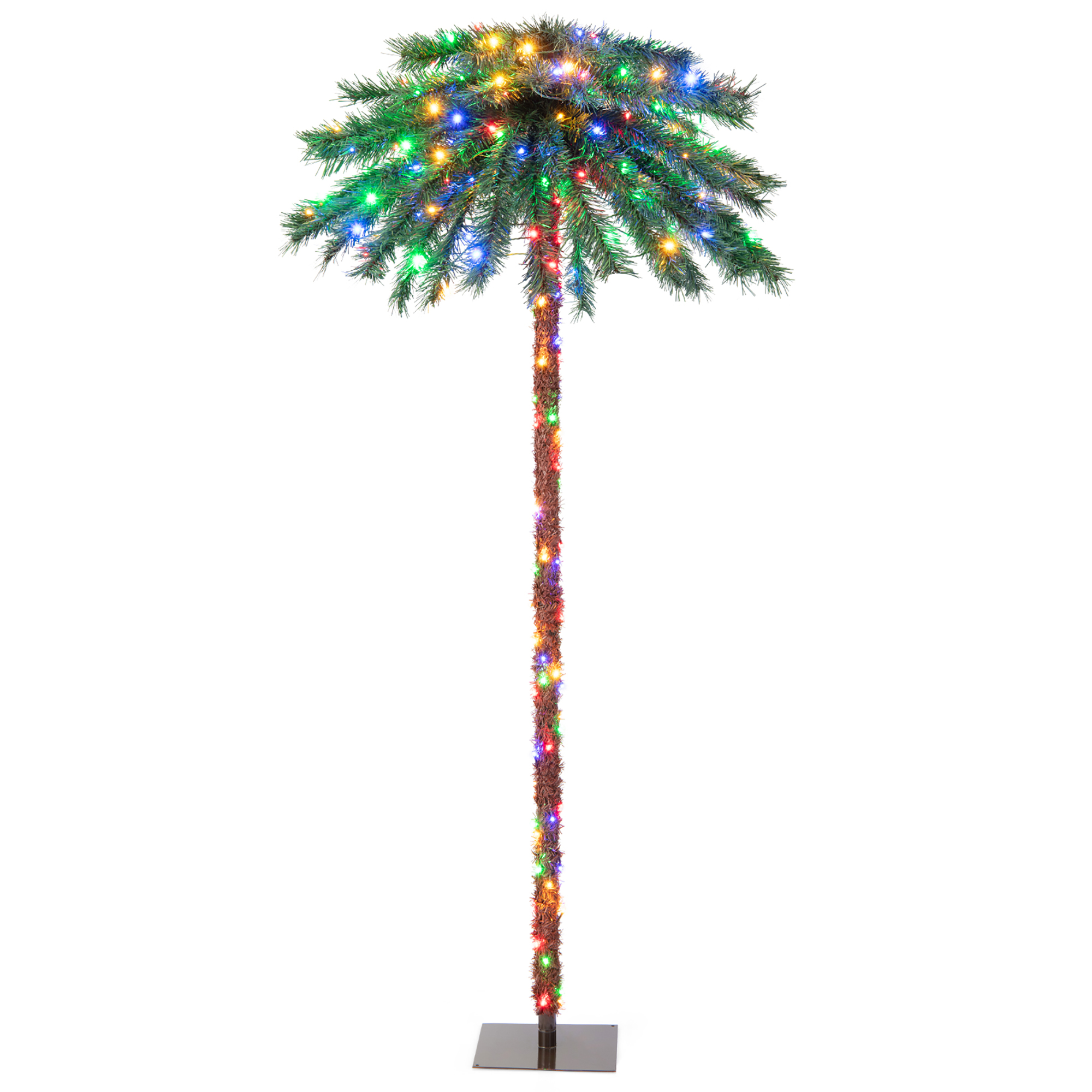 Costway 6FT Pre-Lit Artificial Tropical Christmas Palm Tree