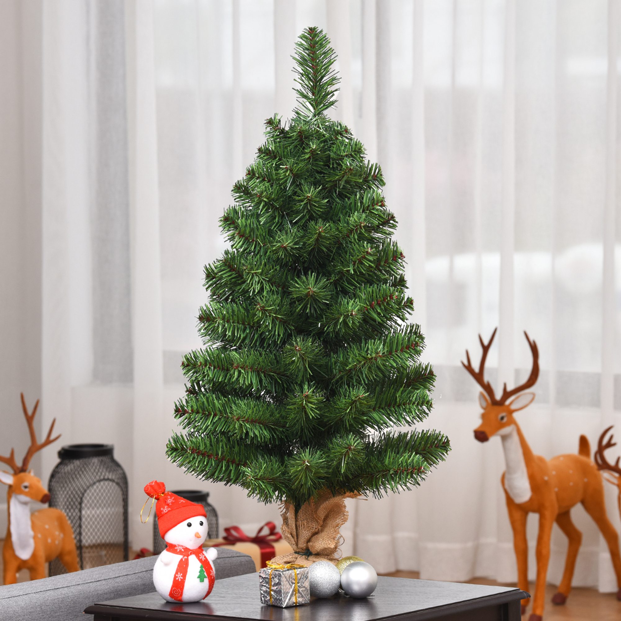 Costway 3Ft Artificial PVC Christmas Tree Tabletop