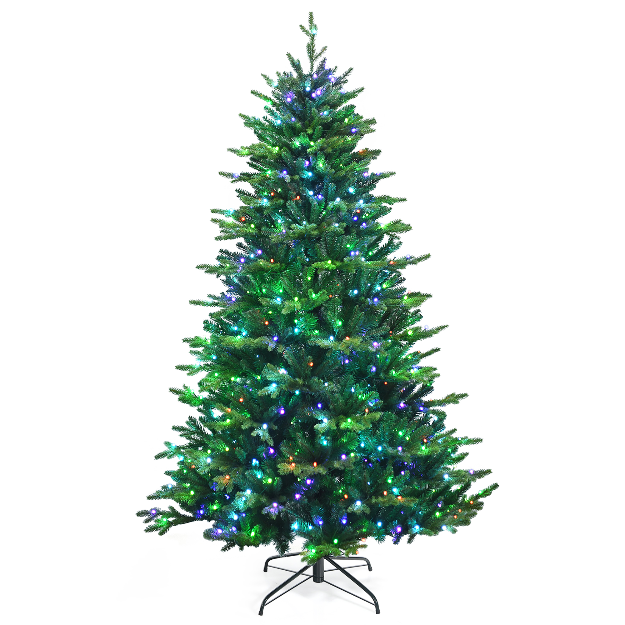 Costway 7ft App-Controlled Pre-lit Christmas Tree Multicolor