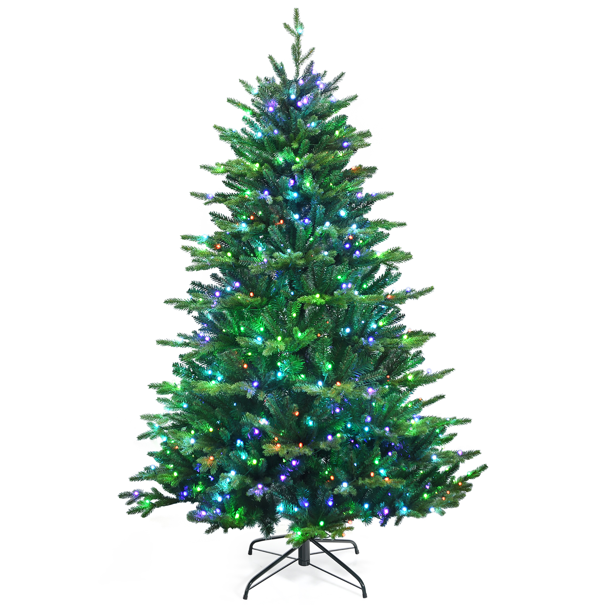 Costway 6ft App-Controlled Pre-lit Christmas Tree Multicolor