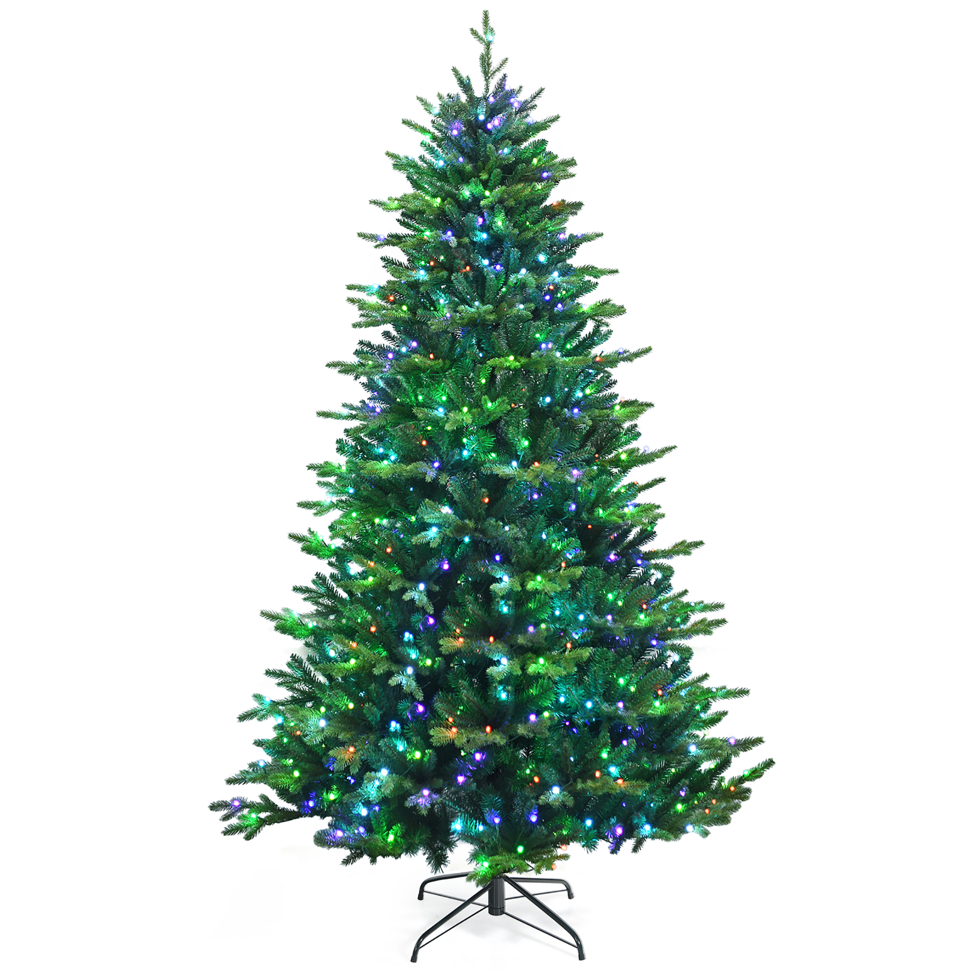 Costway 8ft App-Controlled Pre-lit Christmas Tree Multicolor