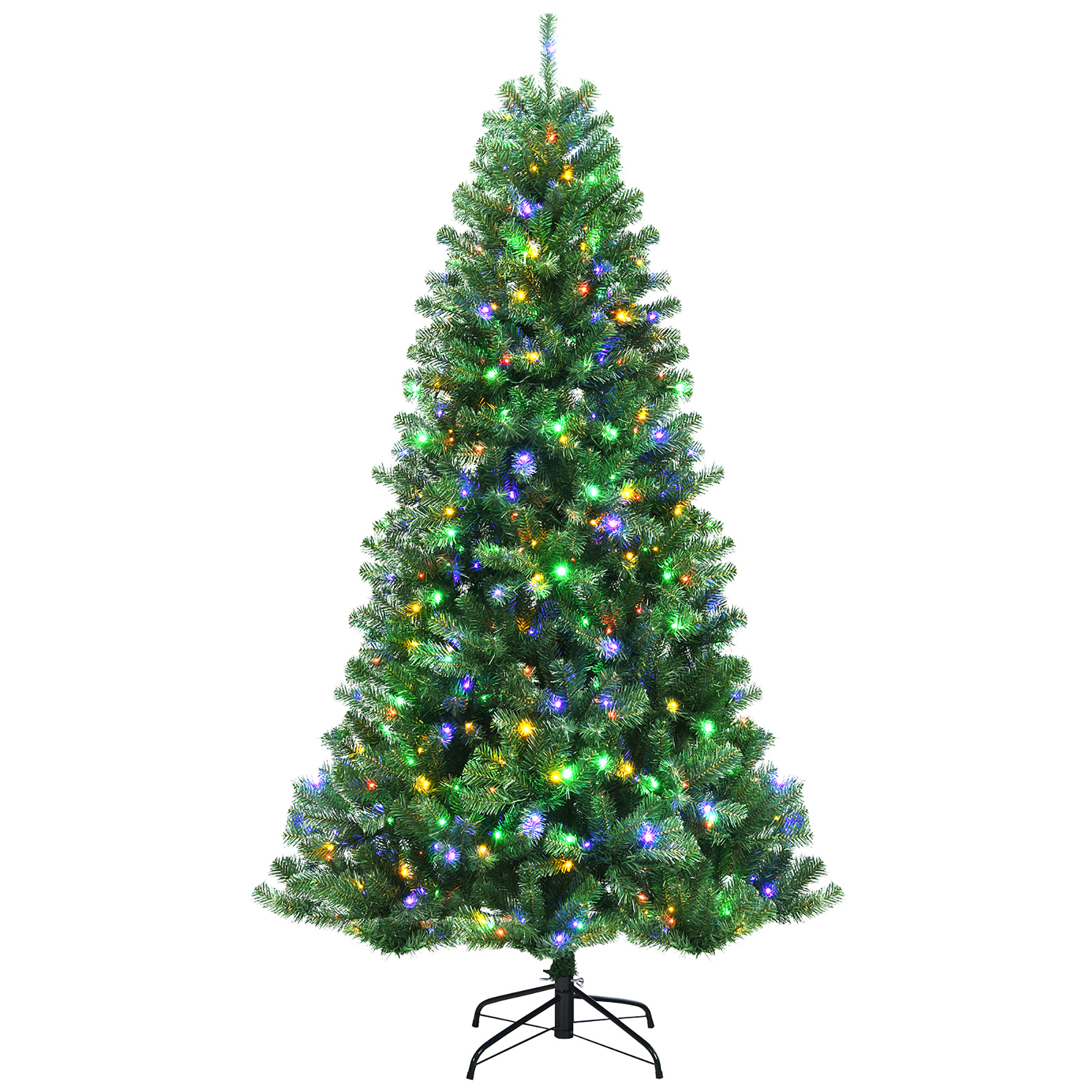 Costway 7ft Pre-lit Hinged Christmas Tree w/ Remote Control