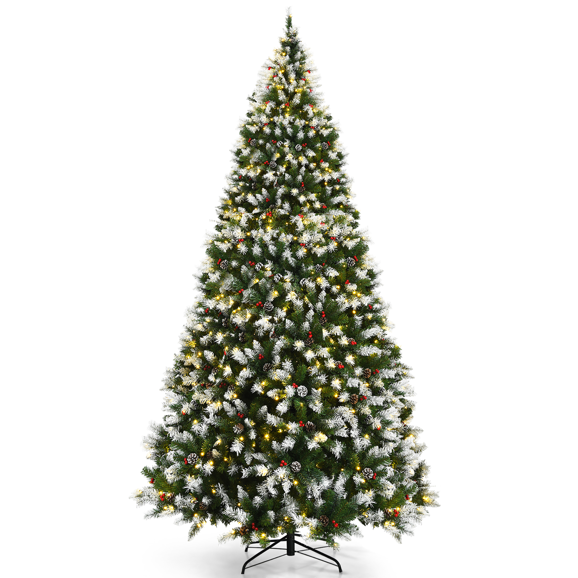 Costway 9ft Pre-lit Snowy Christmas Tree 2058 Tips