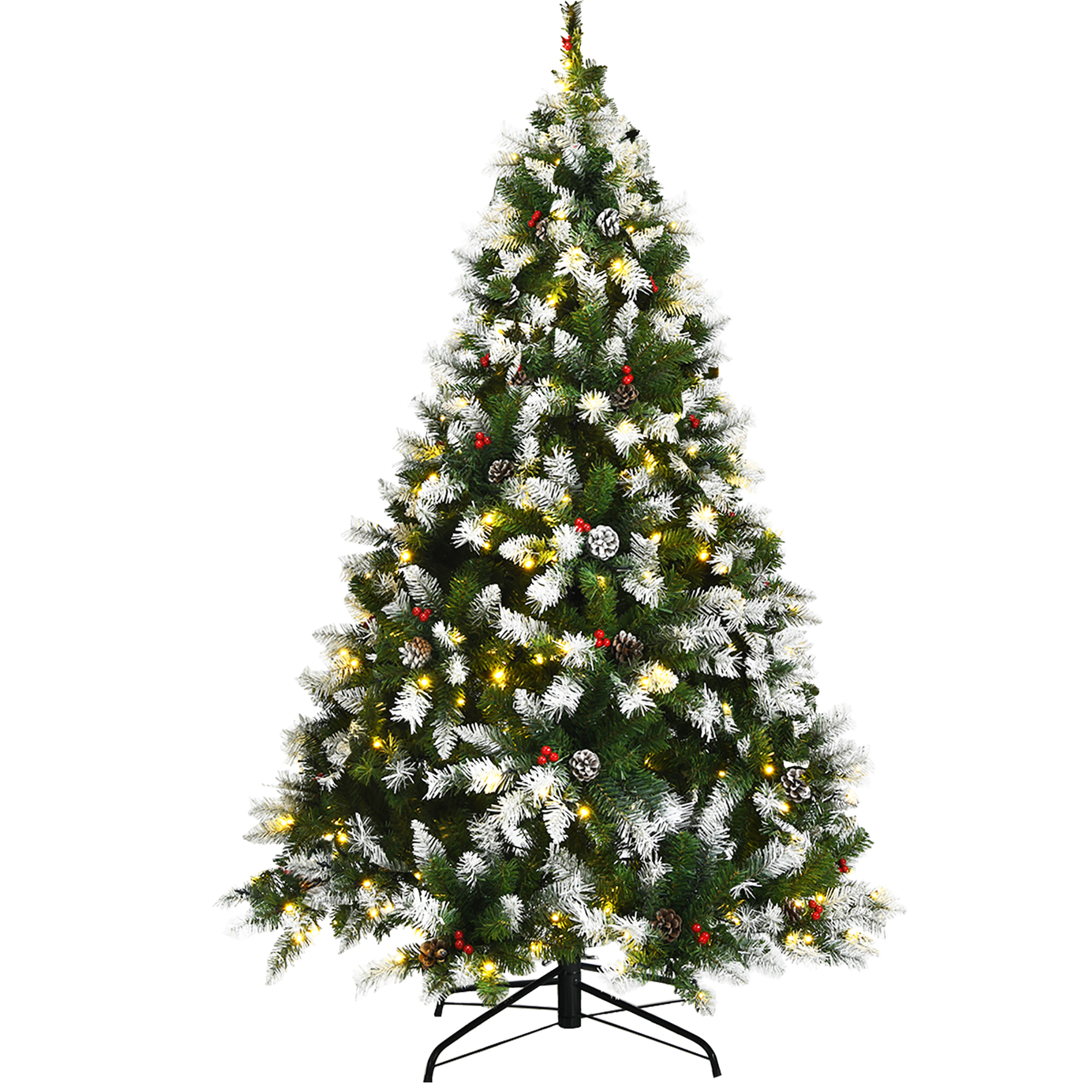 Costway 6ft Pre-lit Snowy Christmas Tree 818 Tips