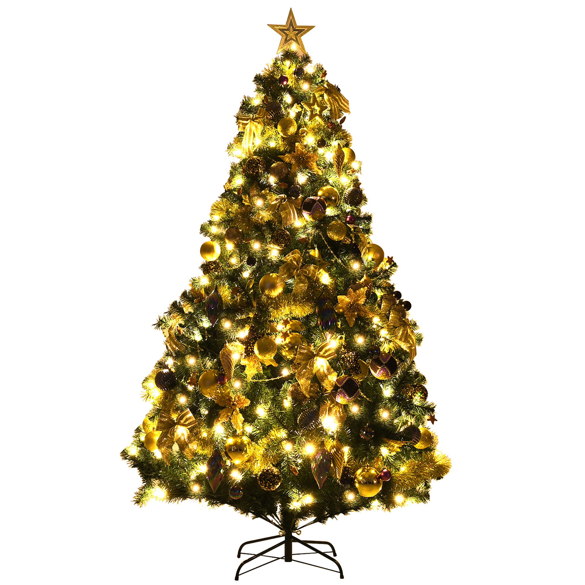 Costway 7.5FT Pre-Lit Artificial Christmas Tree 1100 Tips