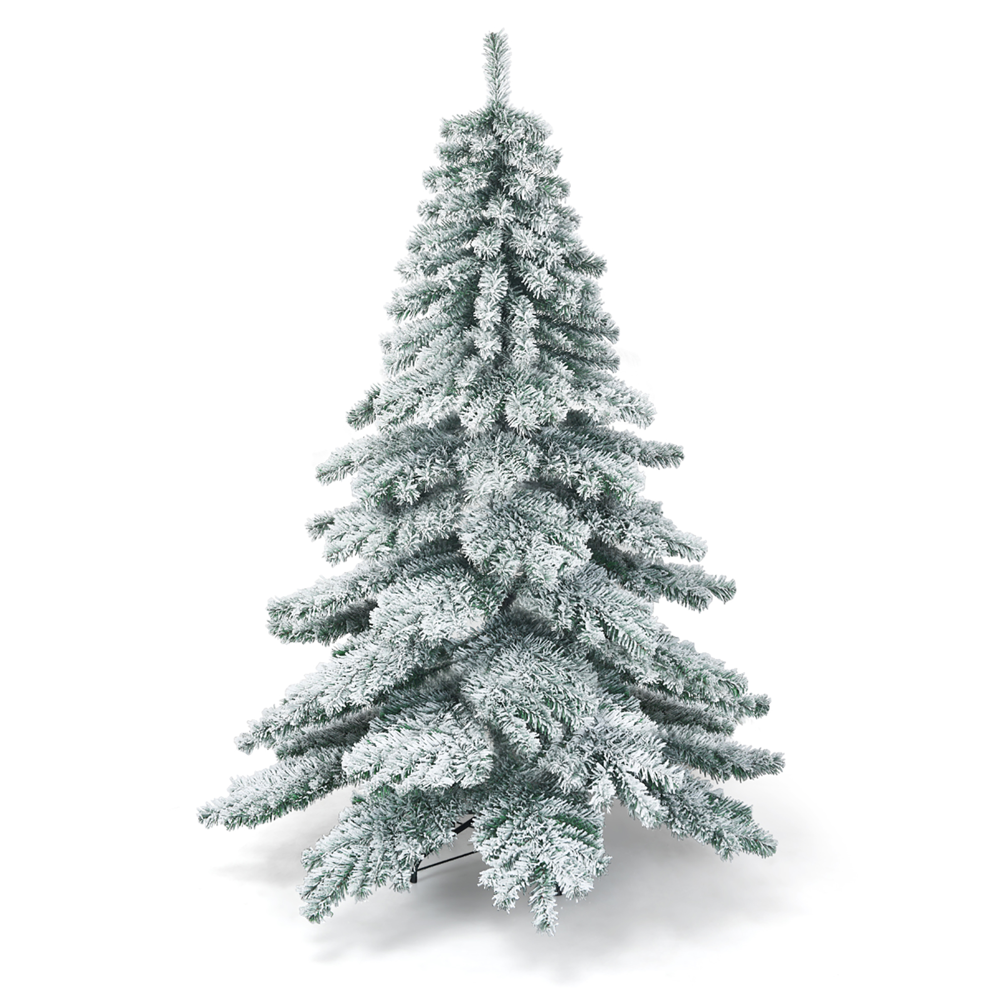 Costway 6Ft Snow Flocked Artificial fir Xmas Tree Hinged