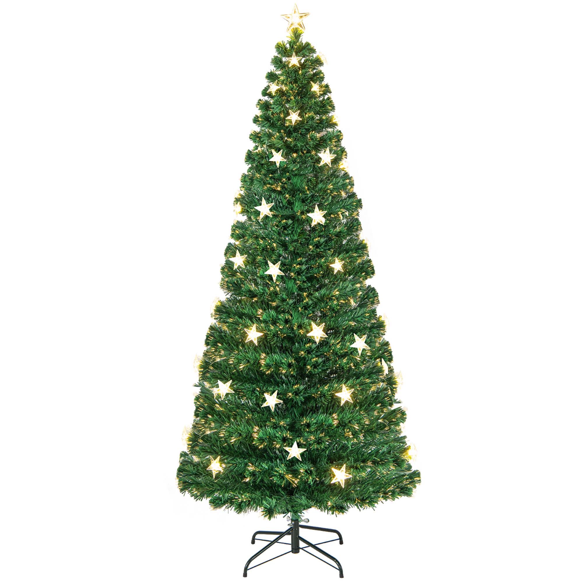 Costway 7 FT Pre-Lit Artificial Xmas Tree w/ 280 Branch Tips