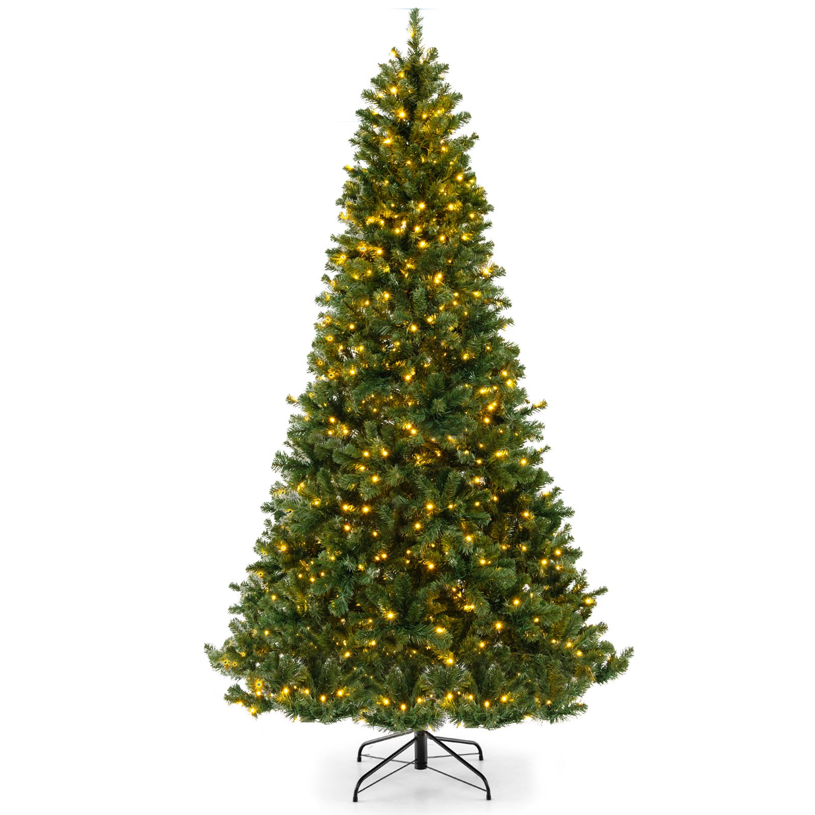 Costway 8 FT Artificial Xmas Tree with 1498 PVC Branch Tips