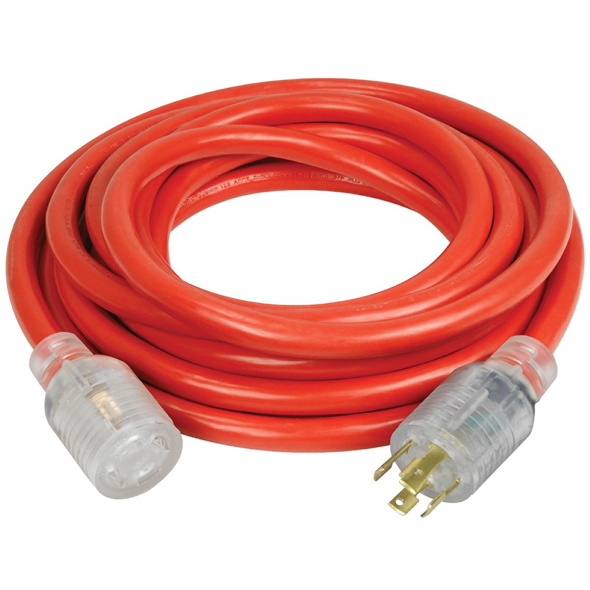 25 ft. Nema L14-30 generator extension cord with lighted end