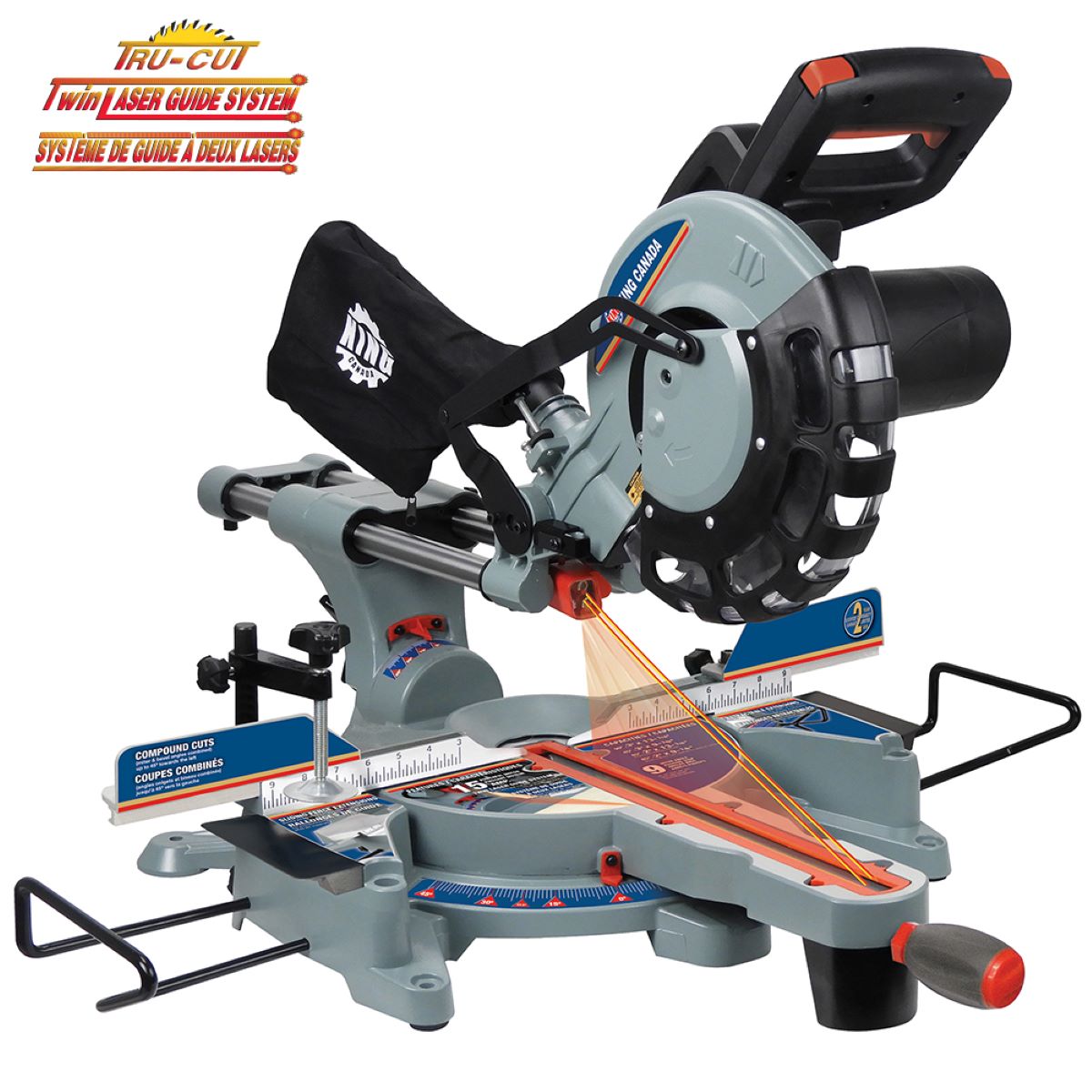 10” Compound sliding miter saw with twin laser guide