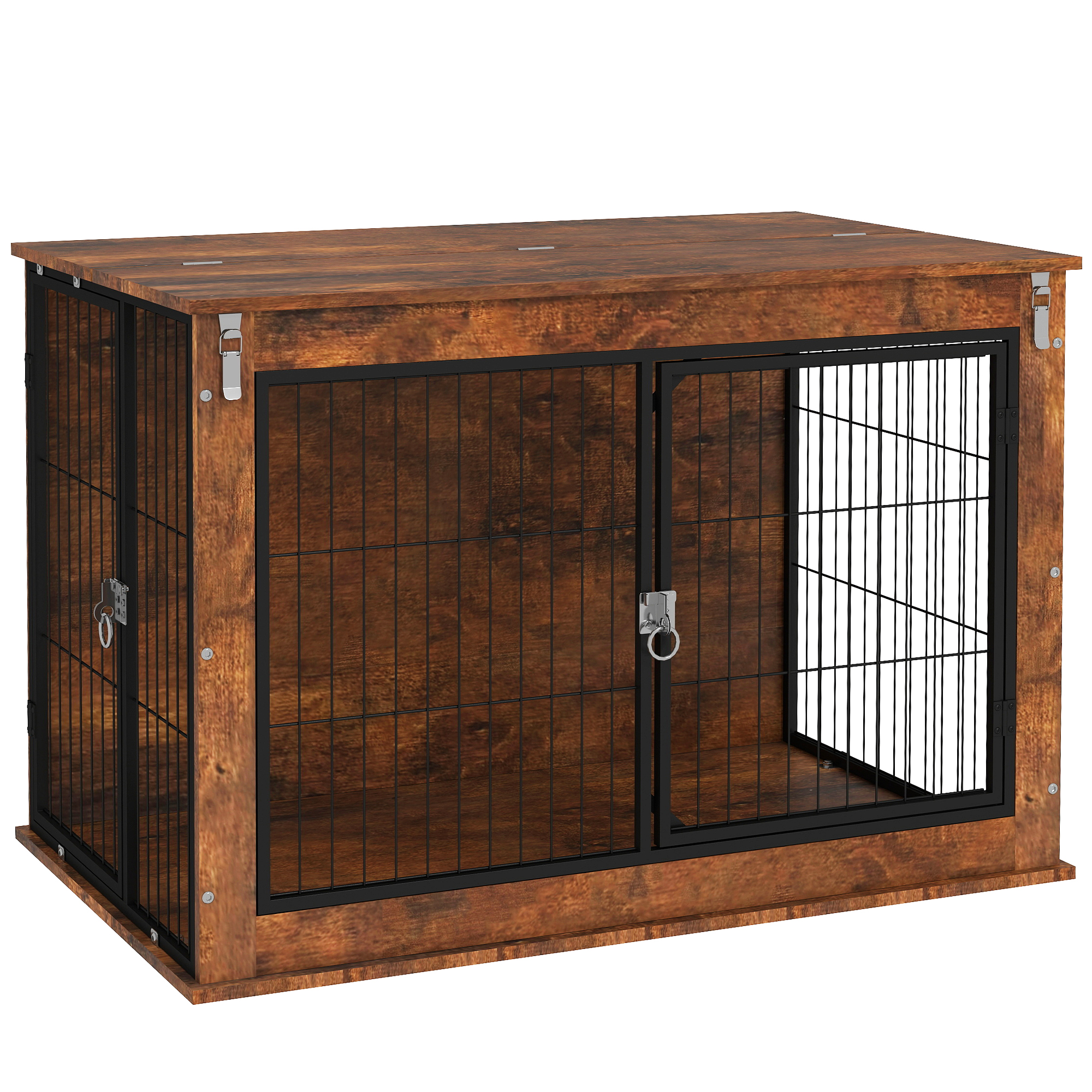 39" Dog Crate Furniture w/ Flip-up Top Opening for Large Dog